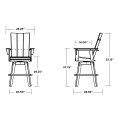 Thumbnail for Modern Curveback Adirondack Swivel Bar Chair
