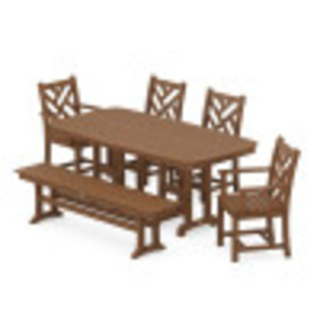 Chippendale 6-Piece Dining Set in Teak