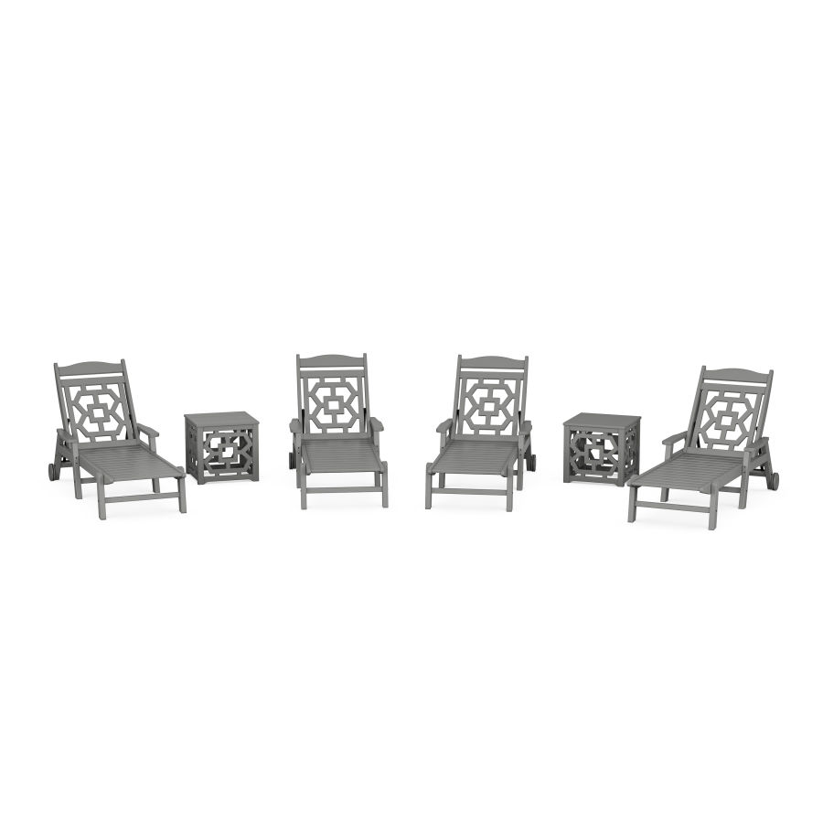POLYWOOD Chinoiserie 6-Piece Chaise Set