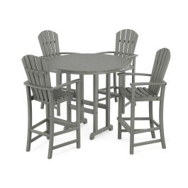 POLYWOOD® Palm Coast 5-Piece Round Farmhouse Bar Set - PWS261-1