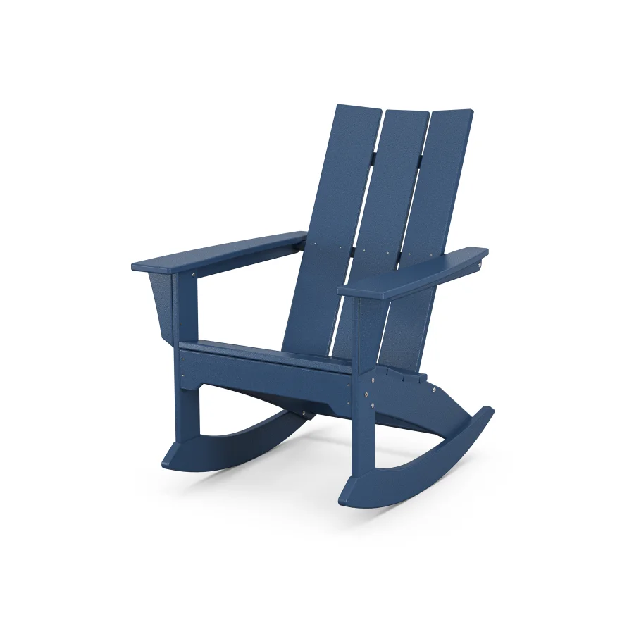 POLYWOOD Modern Adirondack Rocker in Navy