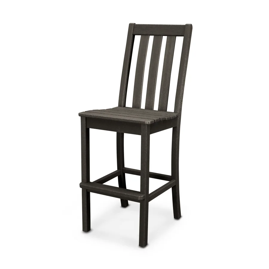 POLYWOOD Vineyard Bar Side Chair in Vintage Finish