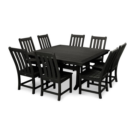POLYWOOD Vineyard 9-Piece Dining Set in Black