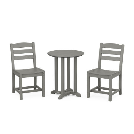 POLYWOOD La Casa Café Side Chair 3-Piece Round Dining Set