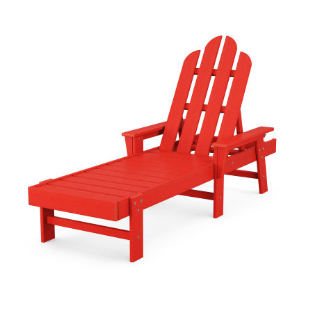 POLYWOOD Long Island Chaise in Sunset Red