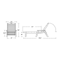 Thumbnail for Nautical Chaise with Arms