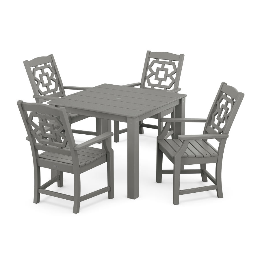 POLYWOOD Chinoiserie 5-Piece Parsons Dining Set