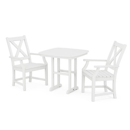Braxton 3-Piece Dining Set in White