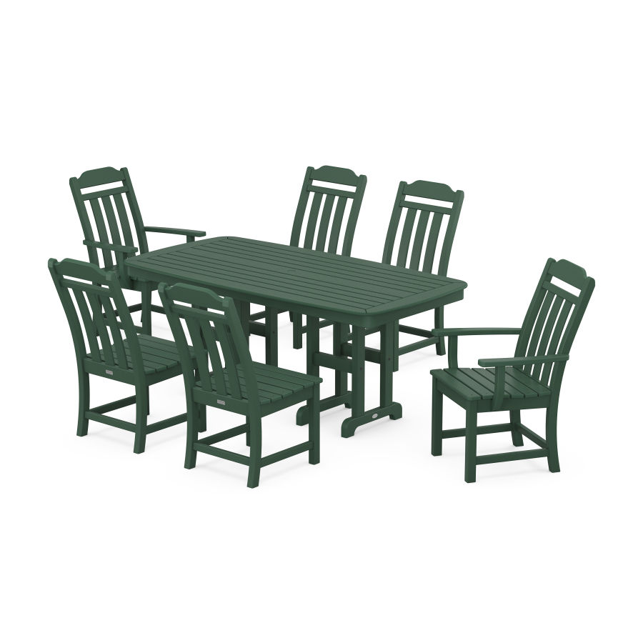 POLYWOOD Country Living 7-Piece Dining Set in Green