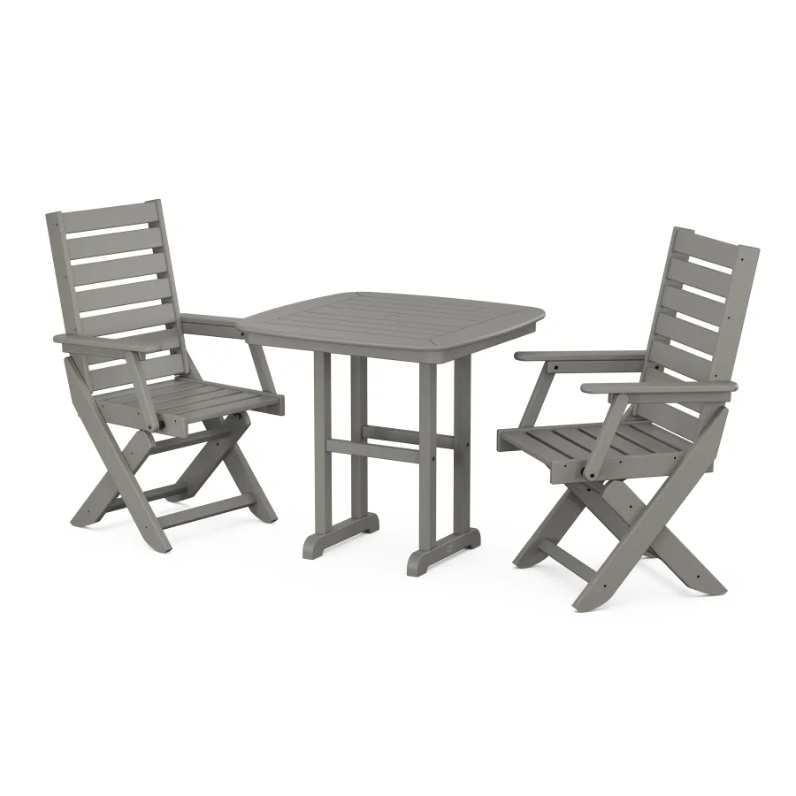 POLYWOOD Captain Folding Chair 3-Piece Dining Set