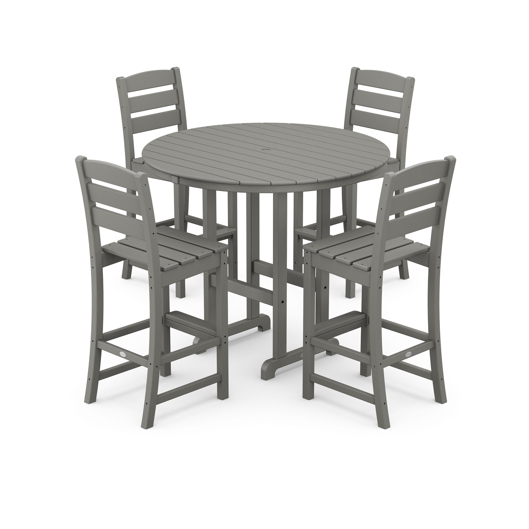 Polywood® Lakeside 5 Piece Round Bar Side Chair Set Pws616 1 Polywood® Official Store 6556