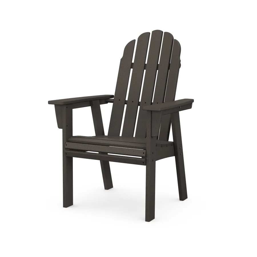 POLYWOOD Vineyard Curveback Upright Adirondack Chair in Vintage Finish