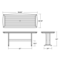 Thumbnail for Nautical Trestle 39" x 97" Bar Table