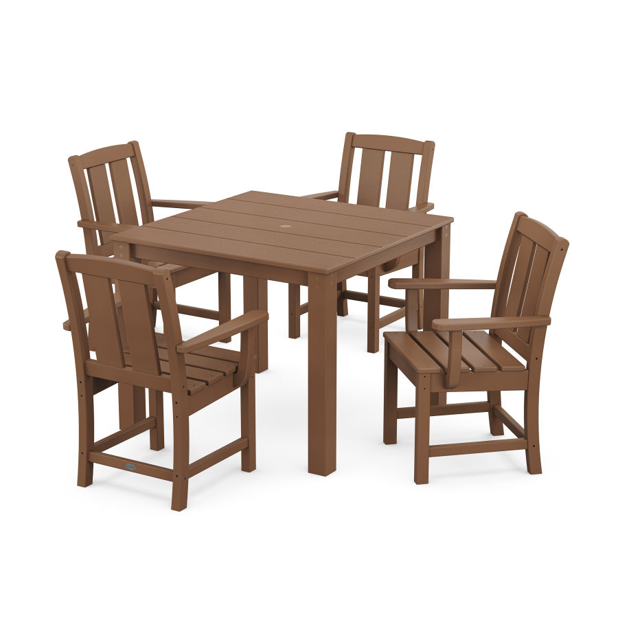 POLYWOOD Mission 5-Piece Parsons Dining Set in Teak