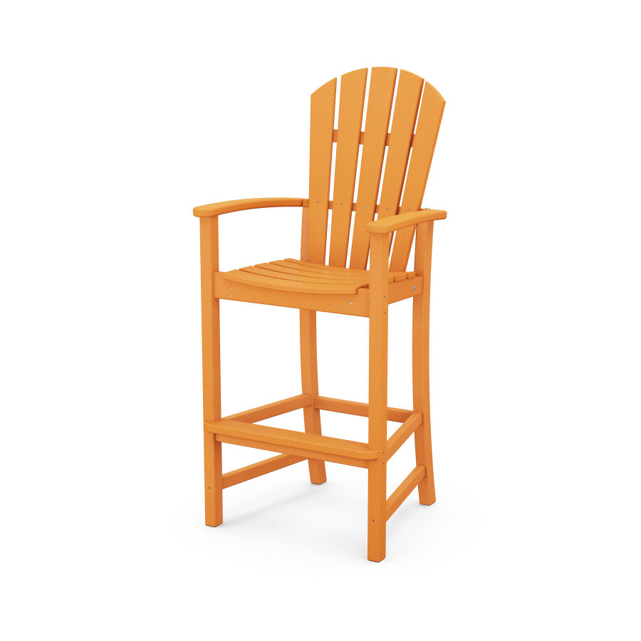 POLYWOOD Palm Coast Bar Chair in Tangerine