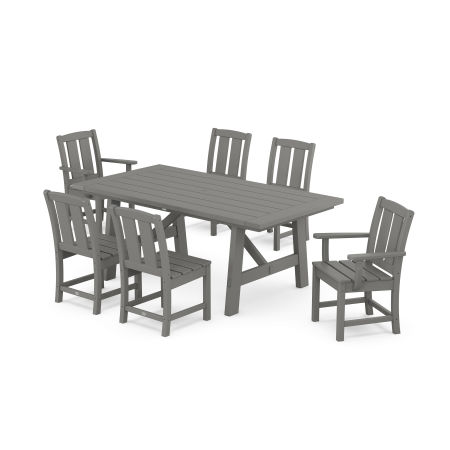 POLYWOOD Mission 7-Piece Rustic Farmhouse Dining Set