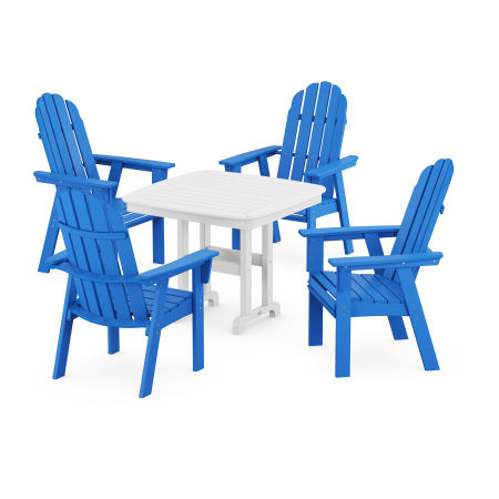 Vineyard Adirondack 5-Piece Dining Set in Pacific Blue