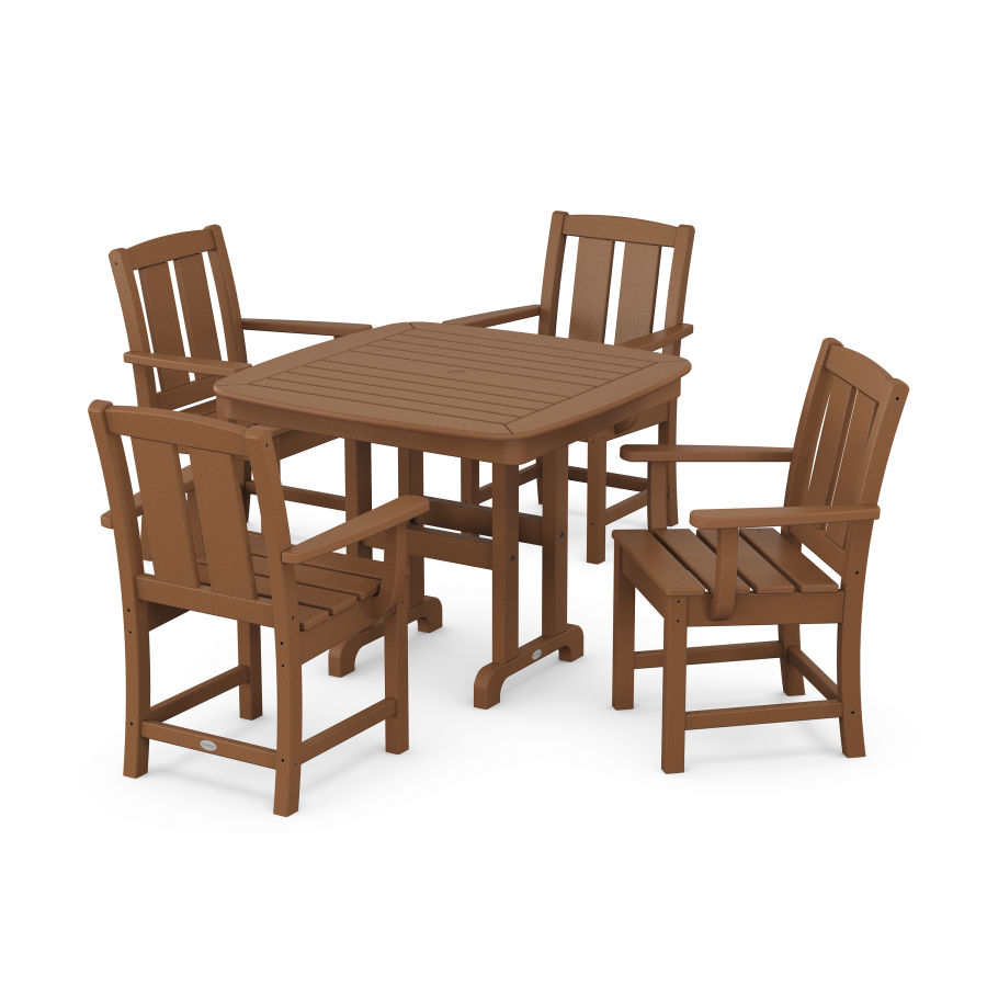 POLYWOOD Mission 5-Piece Dining Set in Teak