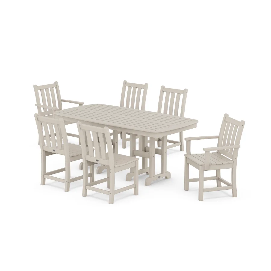 POLYWOOD Traditional Garden 7-Piece Dining Set in Sand