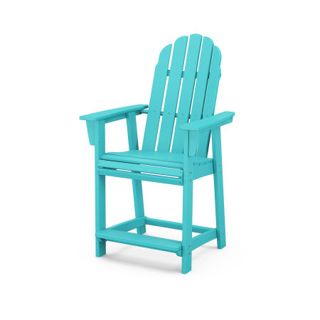 POLYWOOD Vineyard Adirondack Counter Chair in Aruba