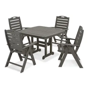 POLYWOOD Nautical Highback Chair 5-Piece Dining Set