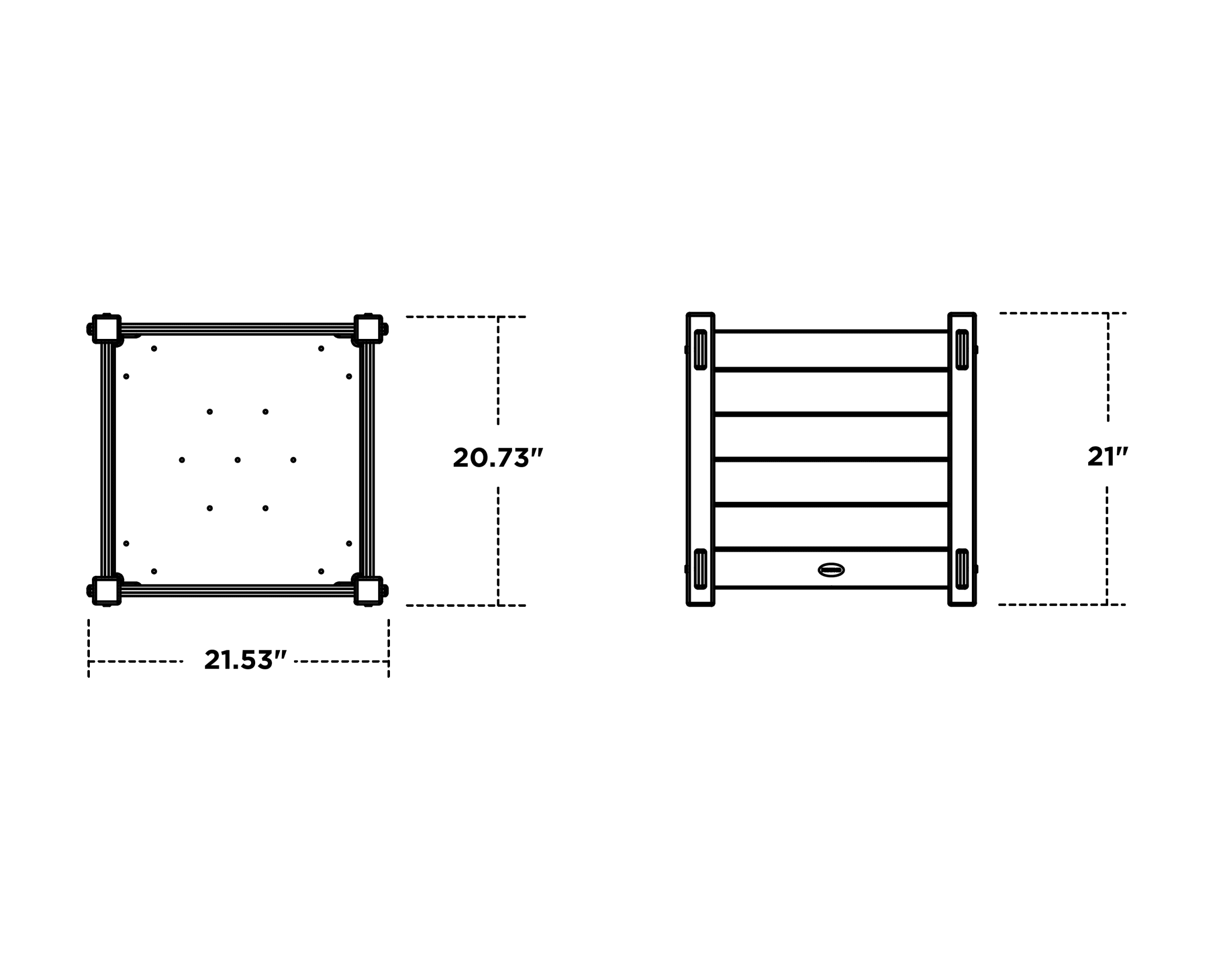 Dimensions for Nautical Large Square Planter Box