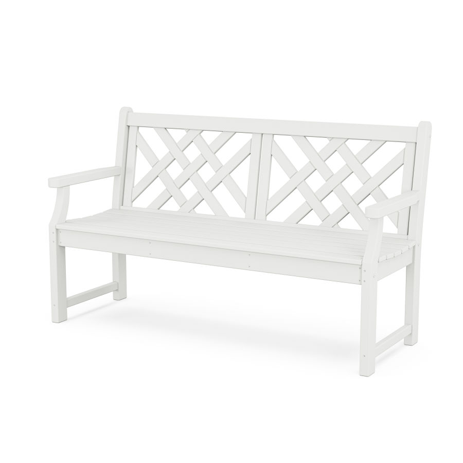 POLYWOOD Wovendale 60” Bench in White