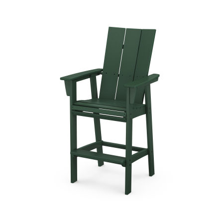 POLYWOOD Modern Adirondack Bar Chair in Green