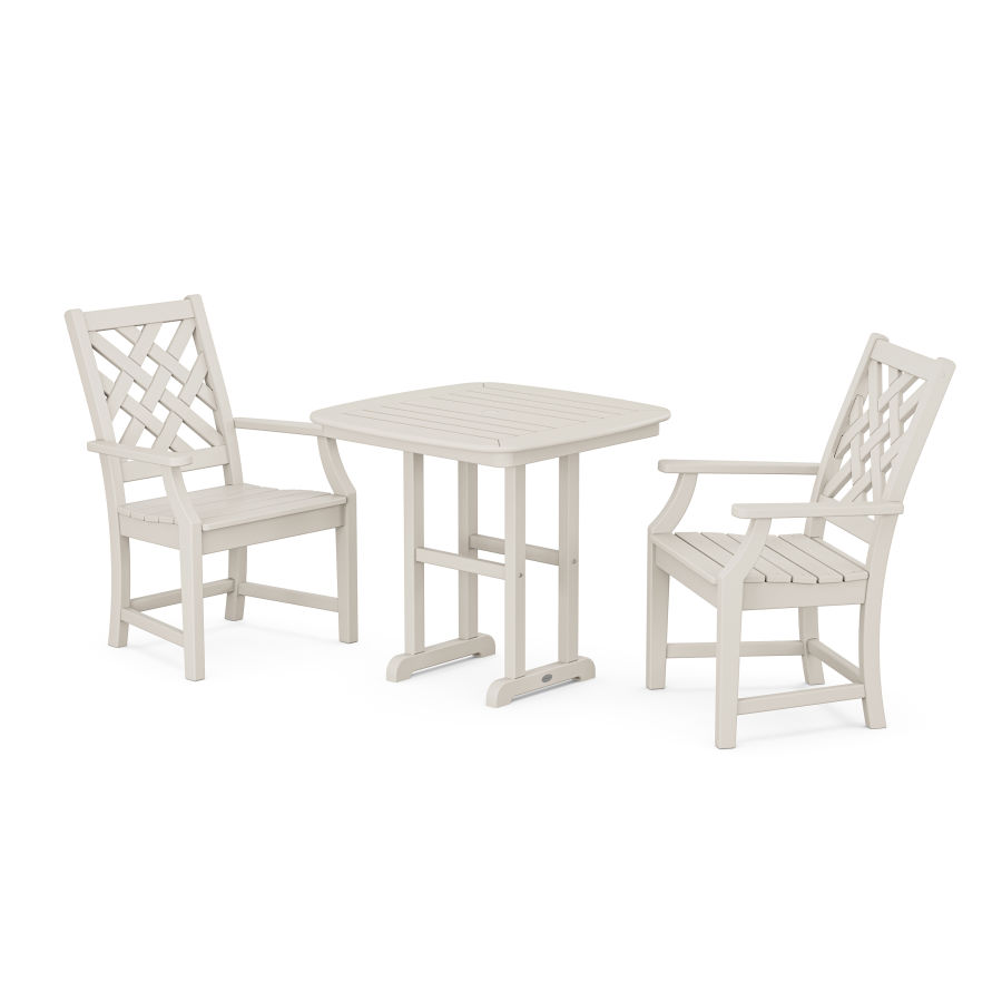 POLYWOOD Wovendale 3-Piece Dining Set in Sand