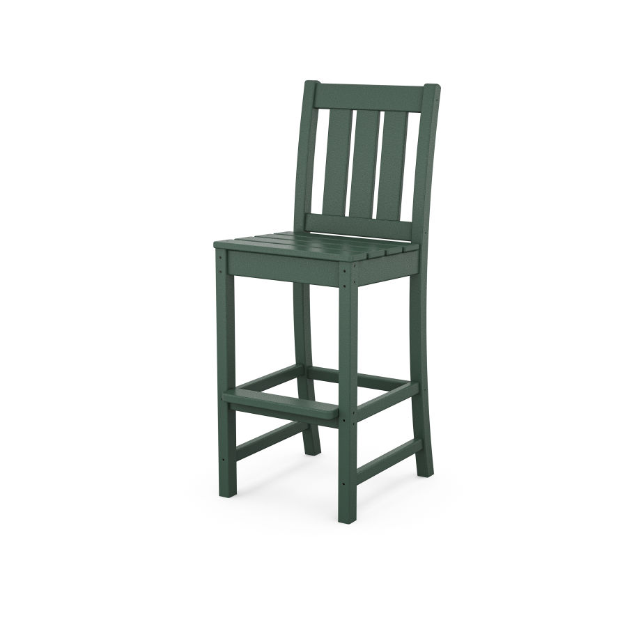 POLYWOOD Oxford Bar Side Chair in Green