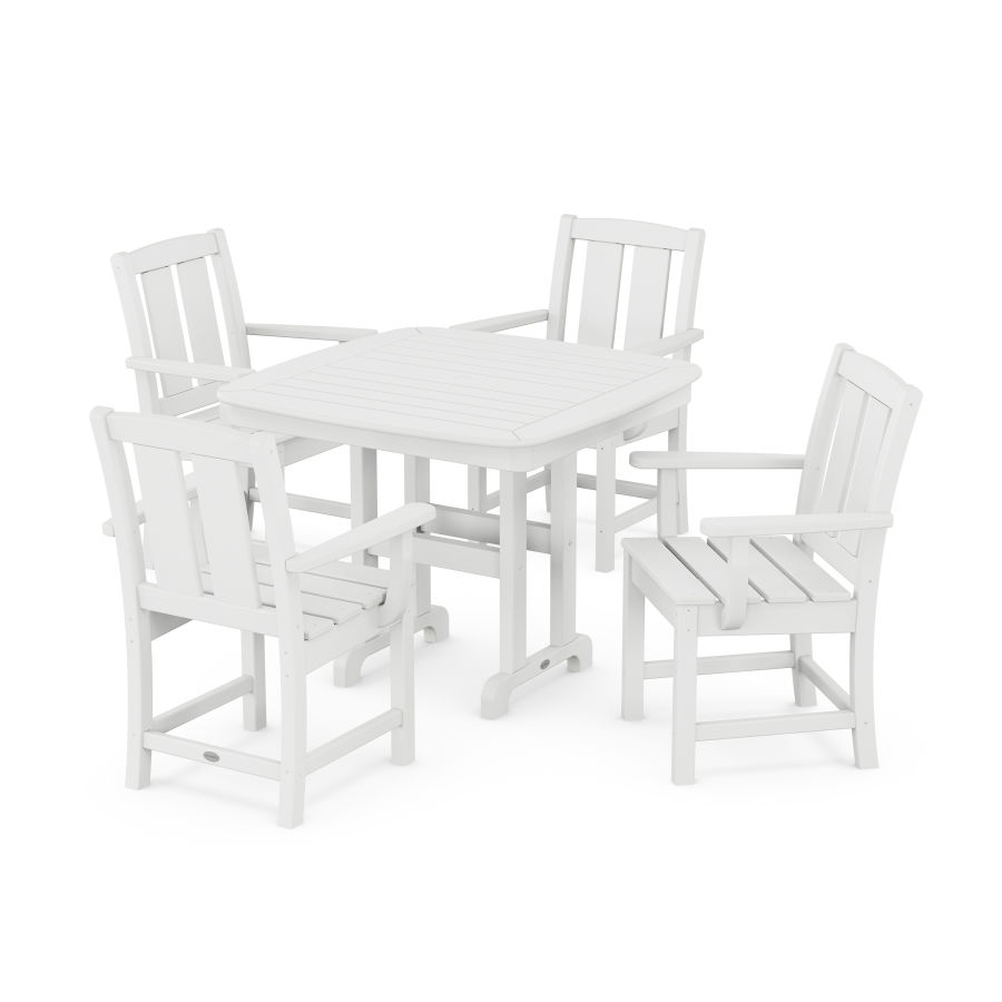 POLYWOOD Mission 5-Piece Dining Set in White