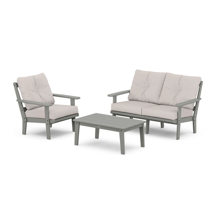 POLYWOOD Oxford 3-Piece Deep Seating Set with Loveseat