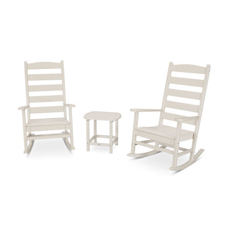 Shaker 3-Piece Porch Rocking Chair Set in Sand