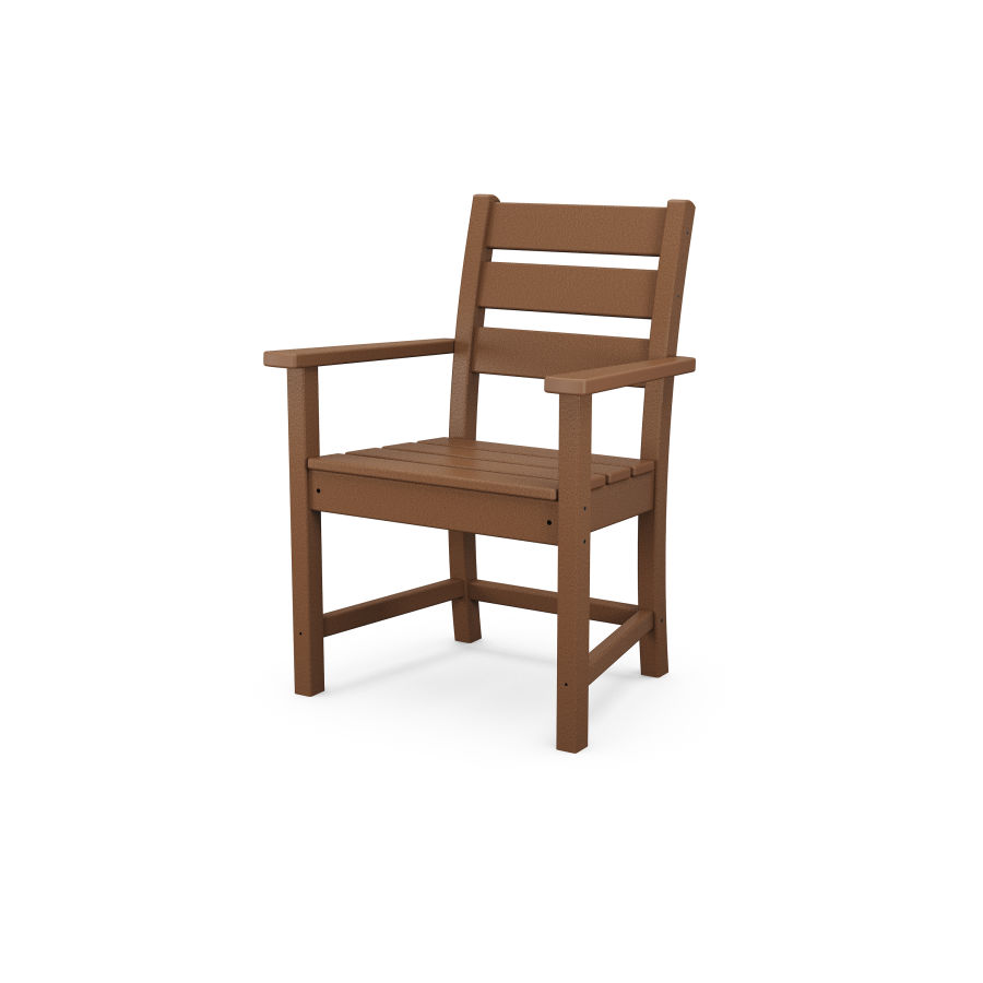 POLYWOOD Grant Park Dining Arm Chair in Teak