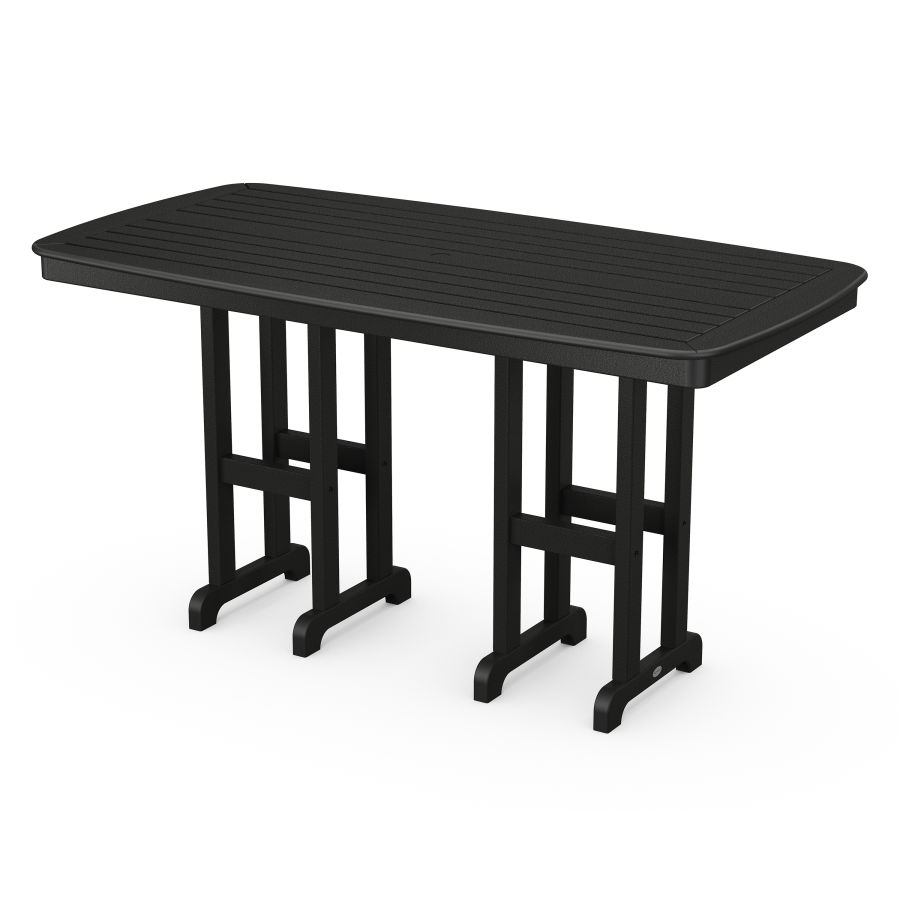 POLYWOOD Nautical 37" x 72" Counter Table in Black