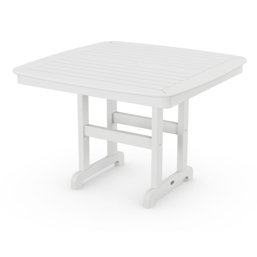 POLYWOOD Nautical 44" Dining Table in White