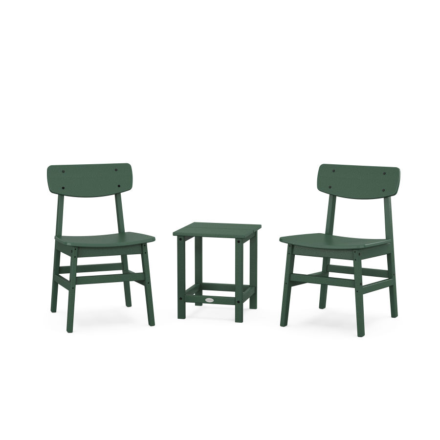 POLYWOOD Modern Studio Urban Chair 3-Piece Seating Set in Green