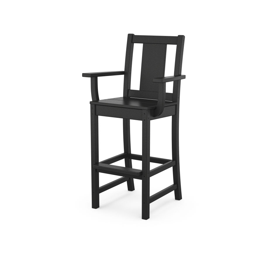 POLYWOOD Prairie Bar Arm Chair in Black