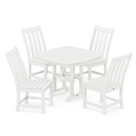 Vineyard 5-Piece Side Chair Dining Set in White