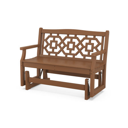 POLYWOOD Chinoiserie 48” Glider in Teak