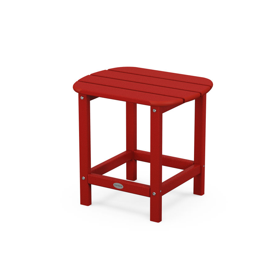 POLYWOOD South Beach 18" Side Table in Crimson Red