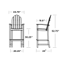 Thumbnail for Classic Adirondack Bar Chair