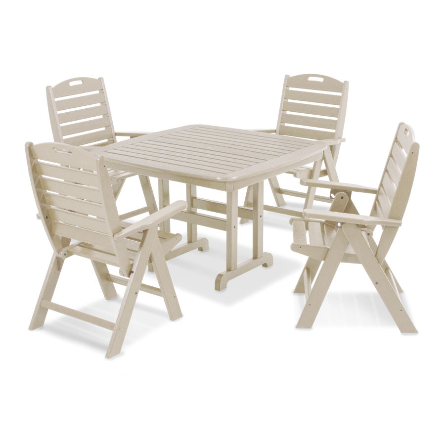 POLYWOOD Nautical 5-Piece Dining Set in Sand