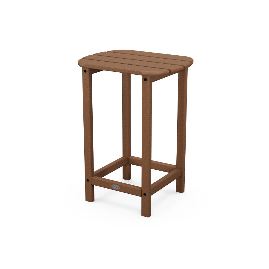 POLYWOOD 26" Counter Side Table in Teak