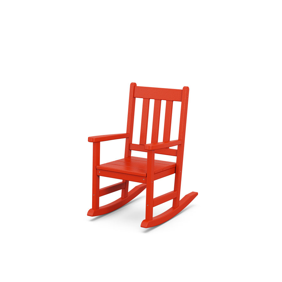 POLYWOOD Kids Vineyard Rocking Chair in Sunset Red