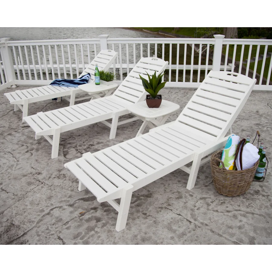 Nautical Chaise with Wheels