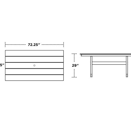 Farmhouse Trestle 37" x 72" Dining Table