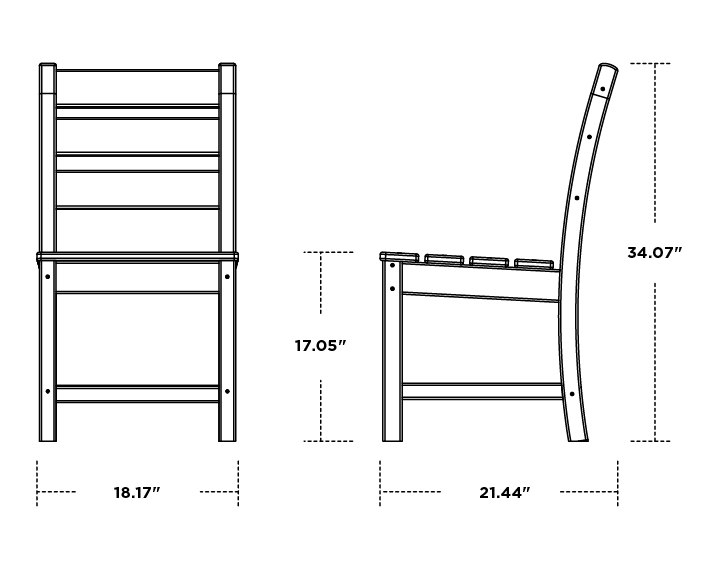 Dimensions for Grant Park Dining Side Chair