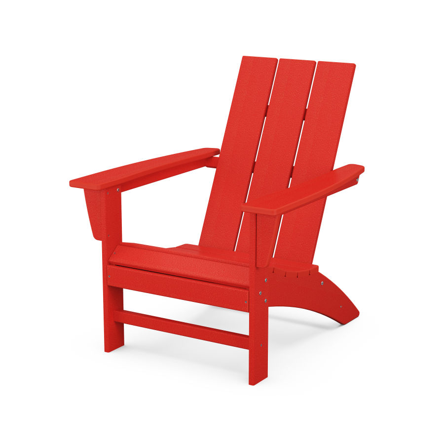 POLYWOOD Modern Adirondack Chair in Sunset Red