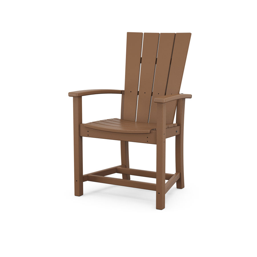 POLYWOOD Quattro Upright Adirondack Chair in Teak